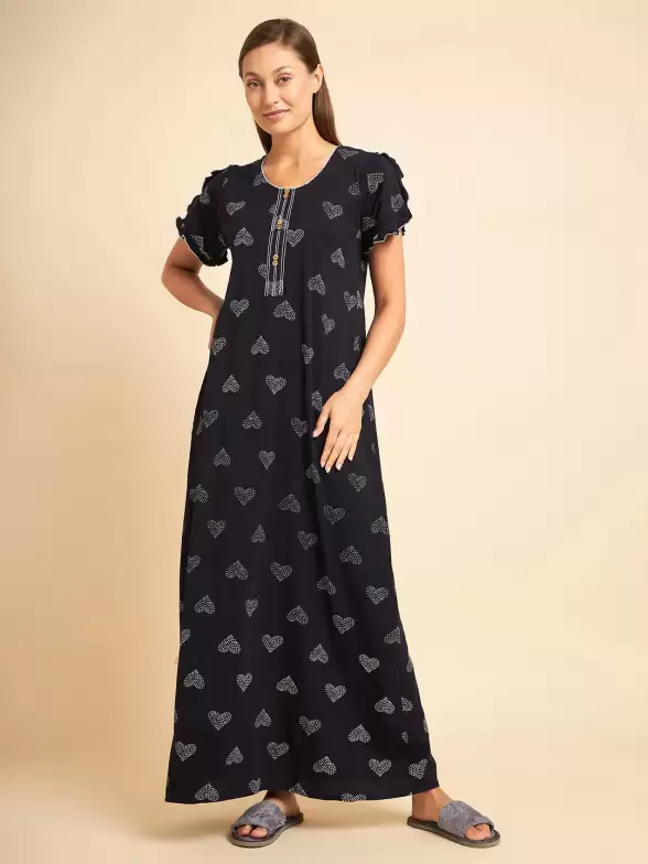 Printed Pure Cotton Nightdress - image 7