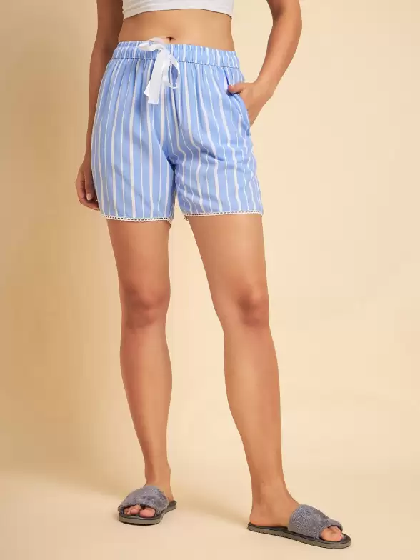 Women Striped Lounge Shorts - image 7