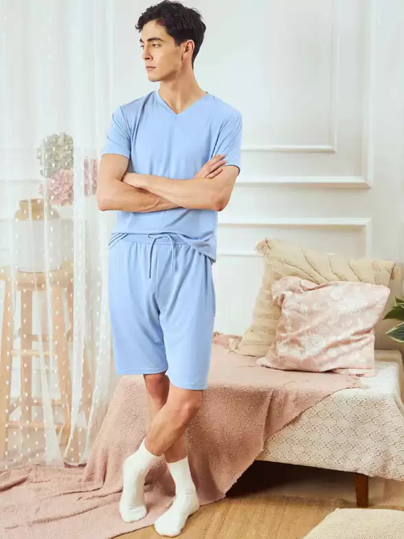 Men V-Neck Night Suit - image 7