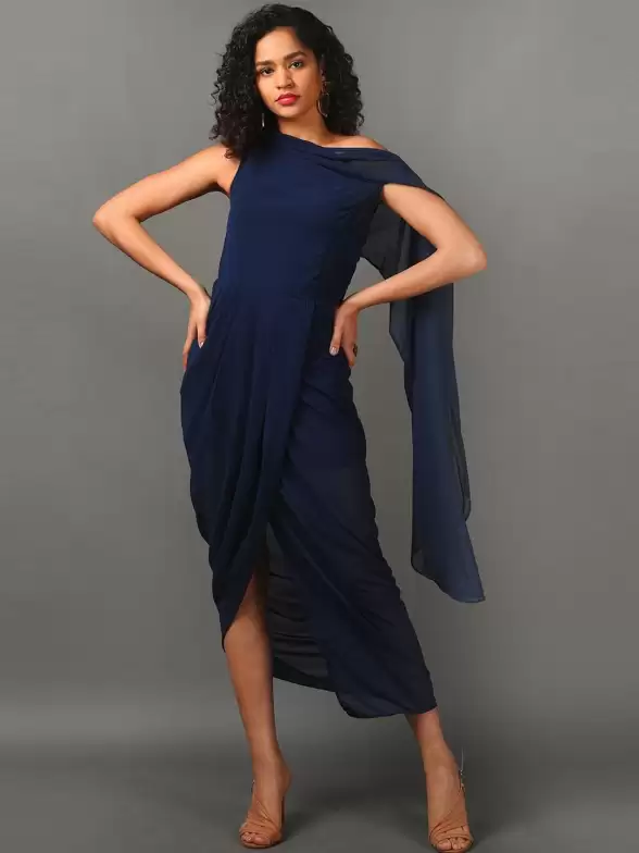 Georgette Sheath Midi Dress - image 7