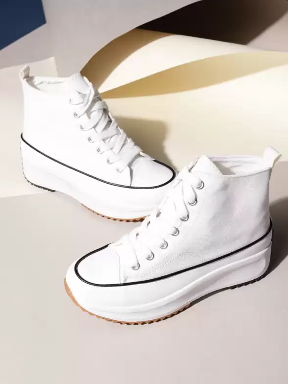 Women Canvas High-Top Sneakers - image 7