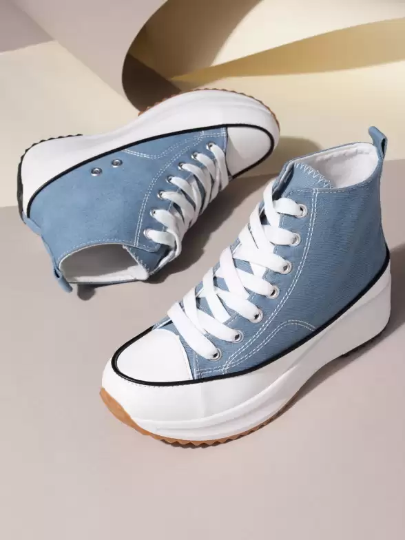 Women Mid Top Canvas Sneakers - image 7