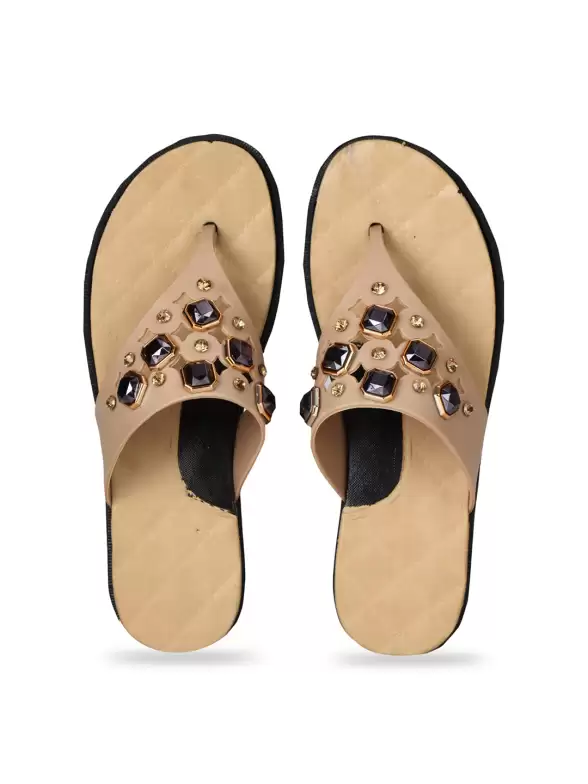 Women Embellished Thong Flip-Flops - image 7