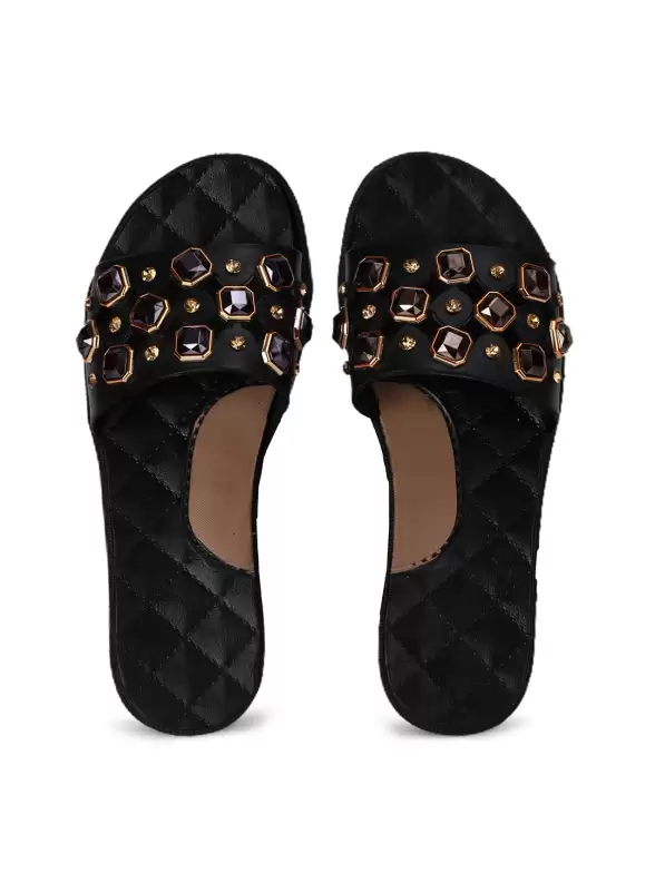 Women Embellished Sliders - image 7