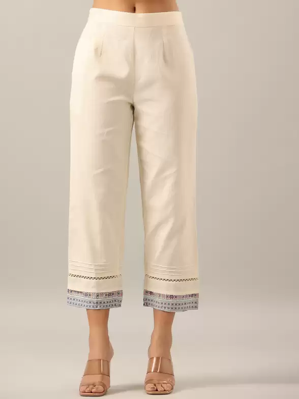 Women Cotton Culottes Trousers - image 7