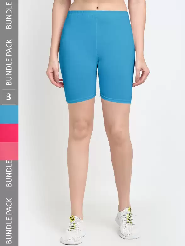 Women Pack Of 3 Yoga Shorts - image 7