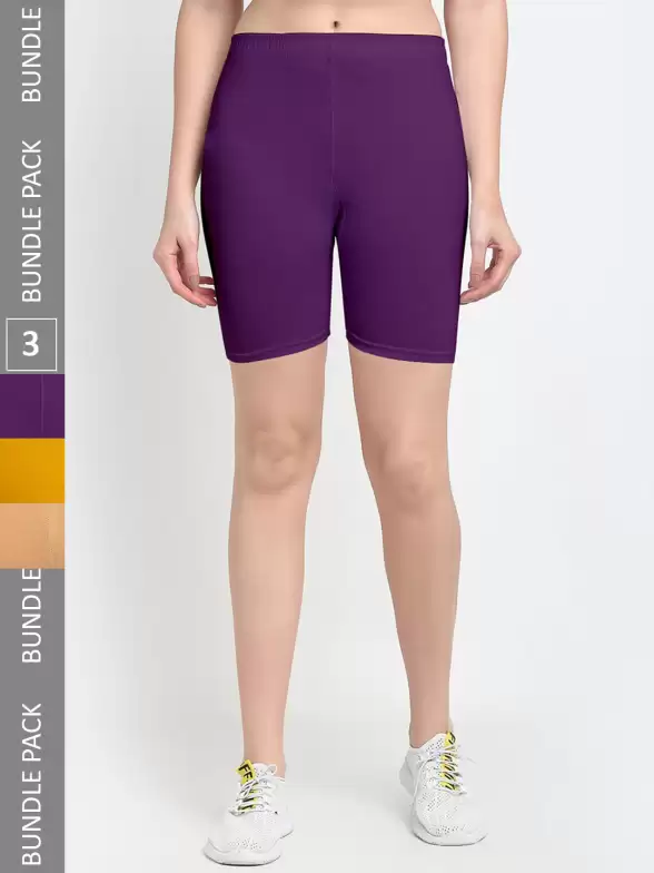 Women Pack Of 3 Yoga Shorts - image 7