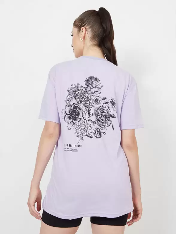 Floral Printed Cotton T-shirt - image 7