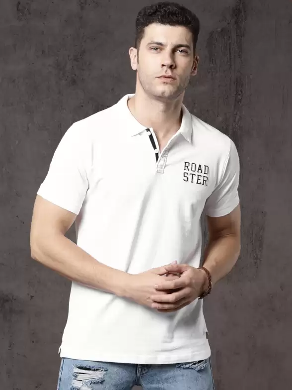 Solid Polo Collar T-shirt - image 7