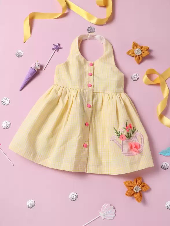 Girls Checked Fit and Flare Dress - image 7