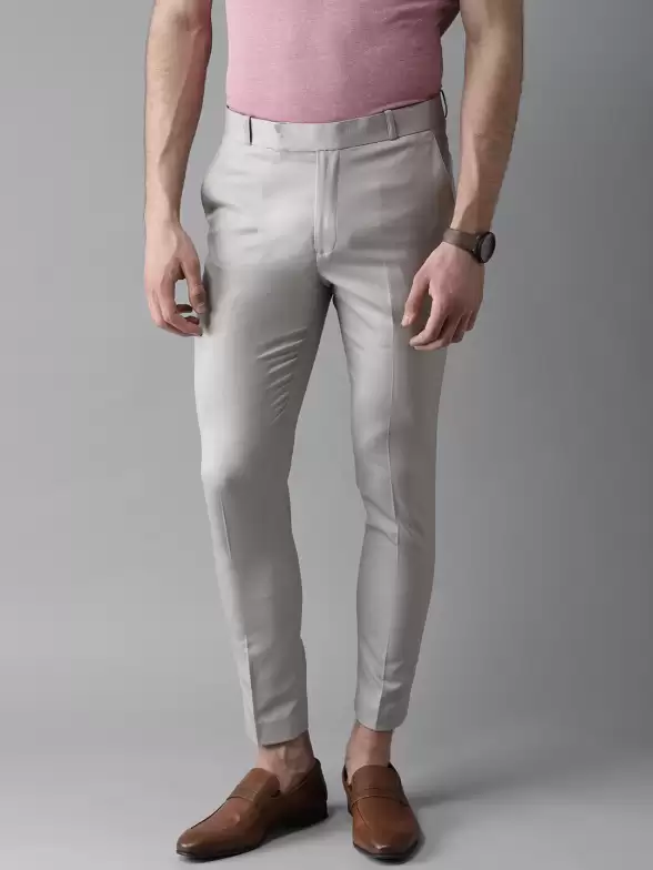 Men Smart Tapered Fit Trousers - image 7