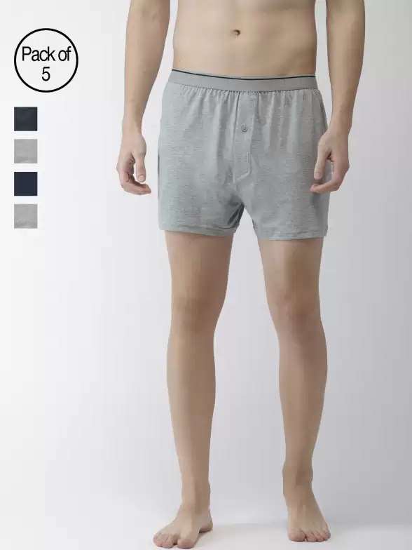 Men Pack of 5 Solid Boxers - image 7