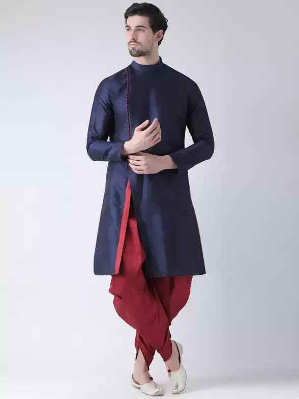 Men Solid Kurta with Patiala - image 3
