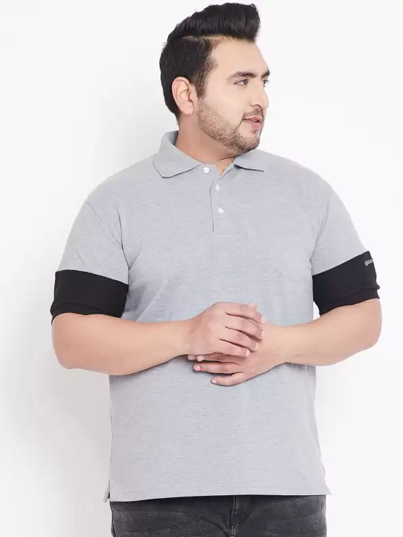 Plus Size Bio Finish Polo Collar Pure Cotton T-shirt - image 7