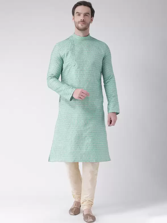Men Woven Design Kurta - image 7