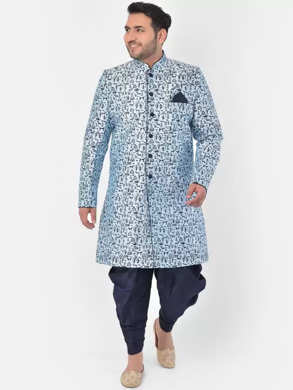 Men Printed Sherwani Set - image 7