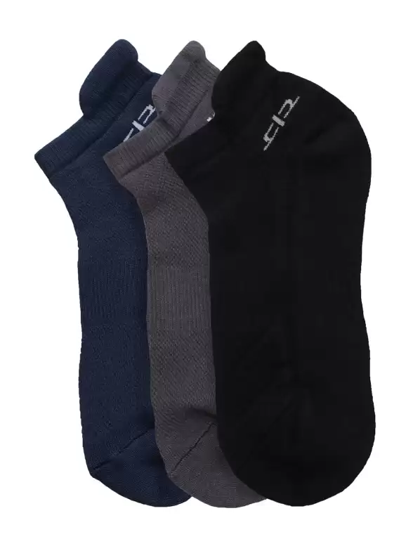 Men Pack of 3 Solid Bamboo Anti-Odour Ankle-Length Socks - image 7