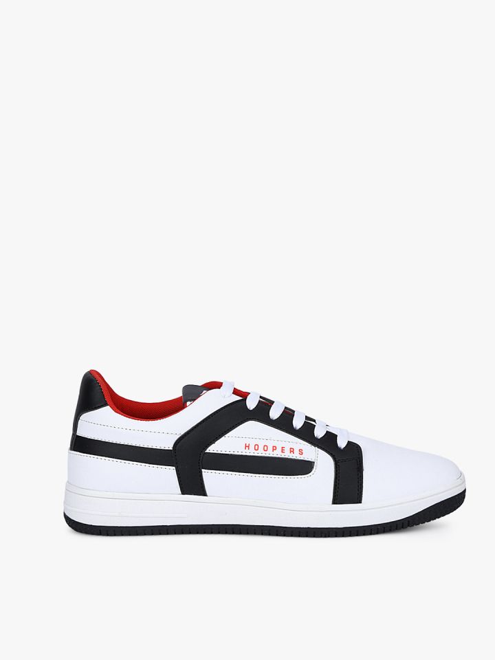 Buy Hoopers Men White Black Colourblocked Sneakers Casual