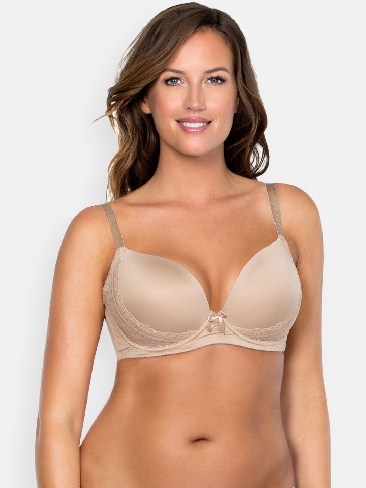 Buy Parfait Lightly Lined Non Wired Full Coverage Bralette - Peach