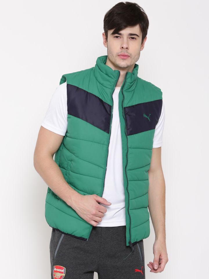 PUMA Green ESS Sleeveless Padded Jacket
