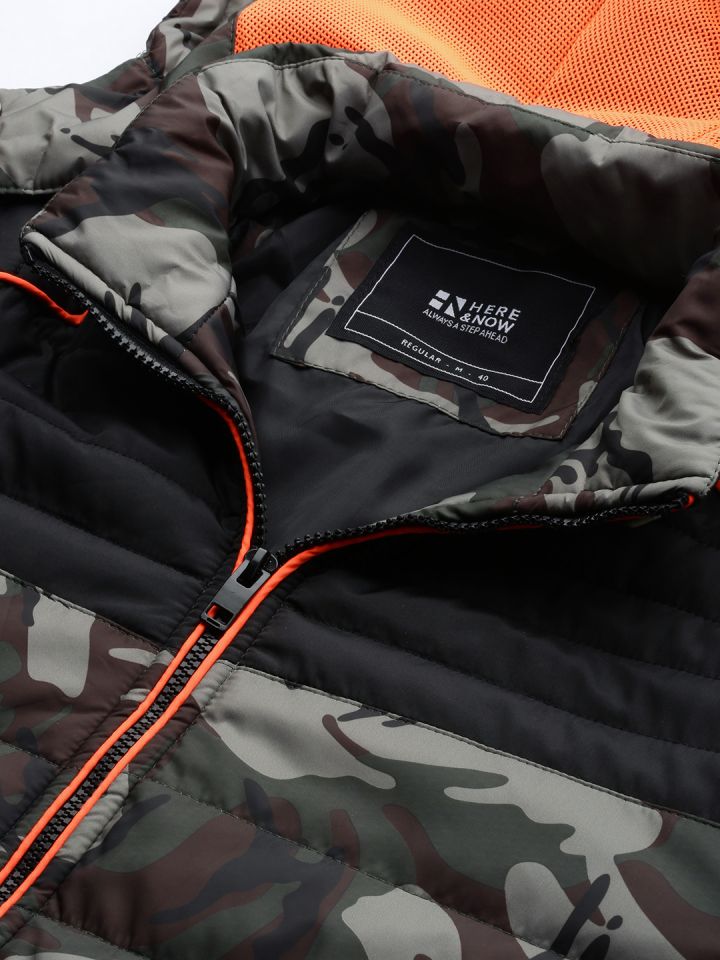 Mens camo down jacket sale
