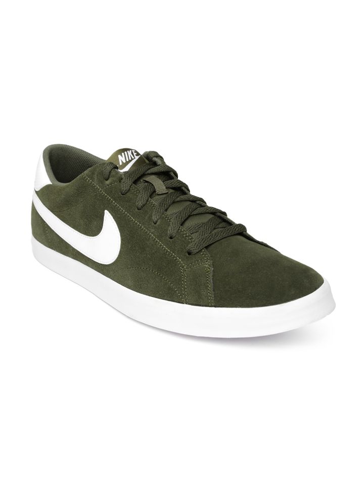 Buy Nike Men Olive Green Eastham Suede Sneakers Casual