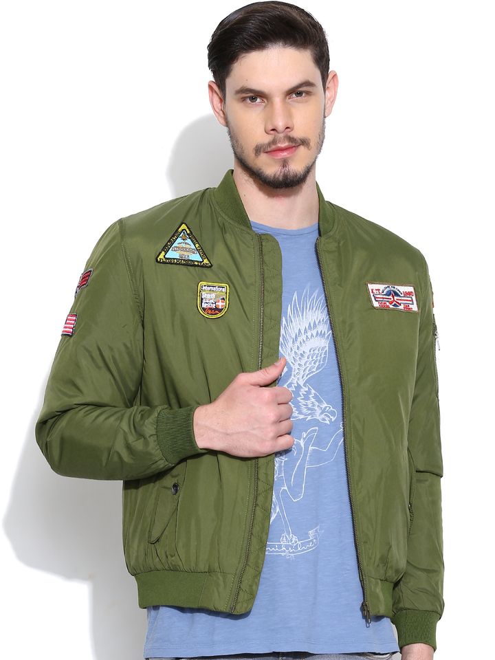 flying machine olive green jacket