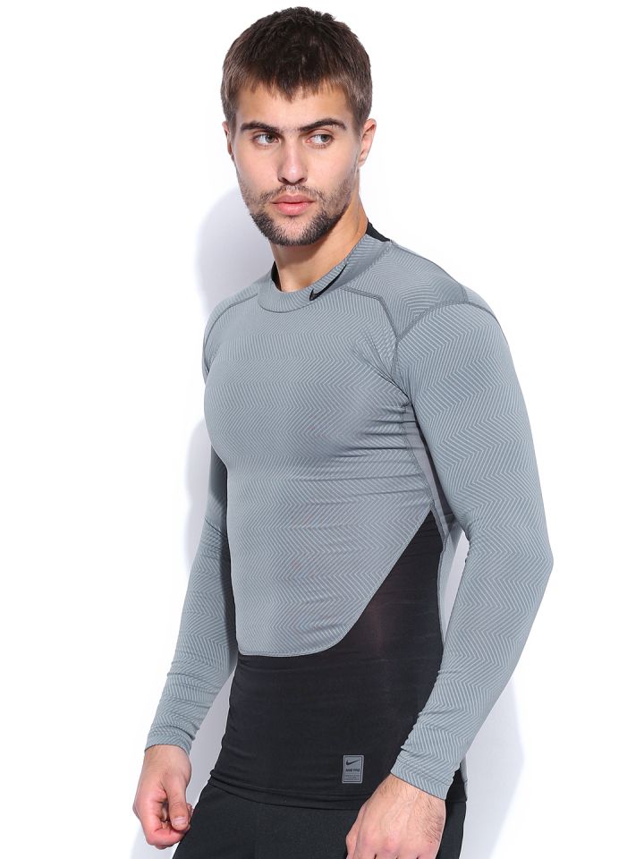 Nike Yoga Training T-Shirt Plain Gray Womens Sz L Pullover CJ9326-073