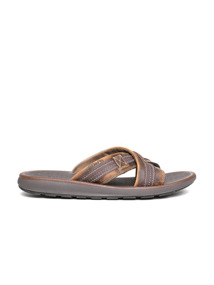 Buy Clarks Men Coffee Brown Leather Sandals Sandals for Men