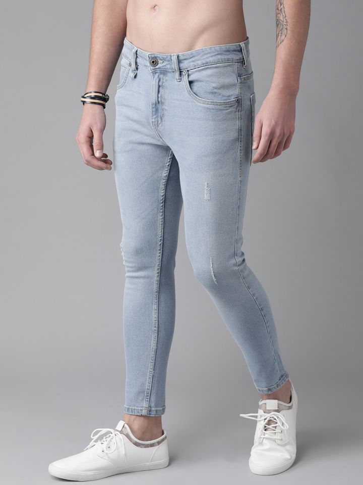 Buy Roadster Men Blue Super Skinny Fit Rise Mildly Distressed Jeans - Jeans for Men 10046859 | Myntra