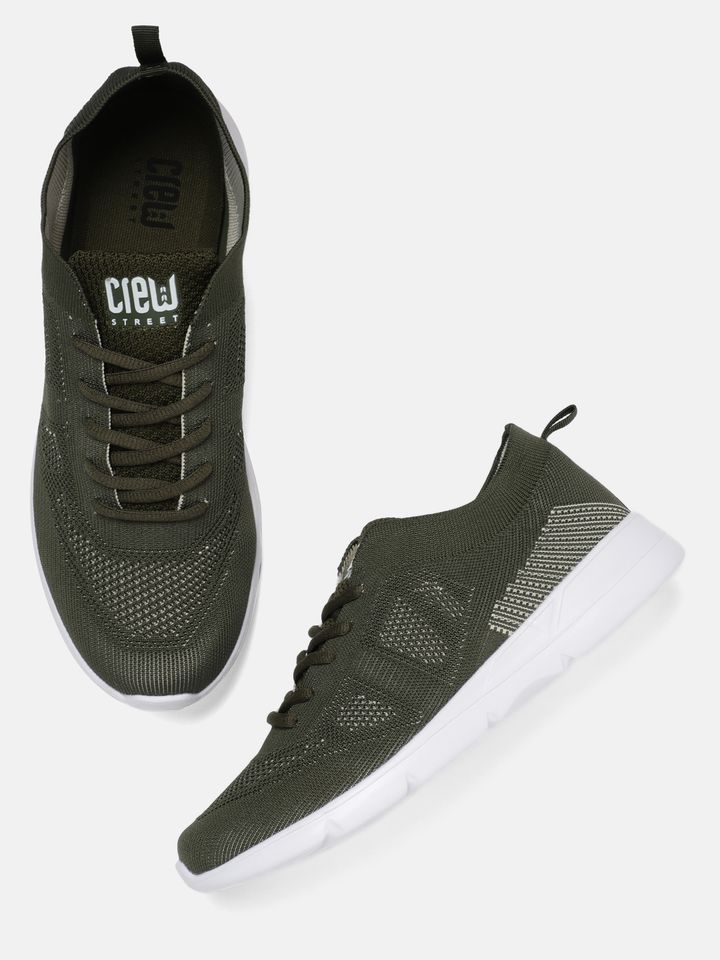 olive green running shoes mens