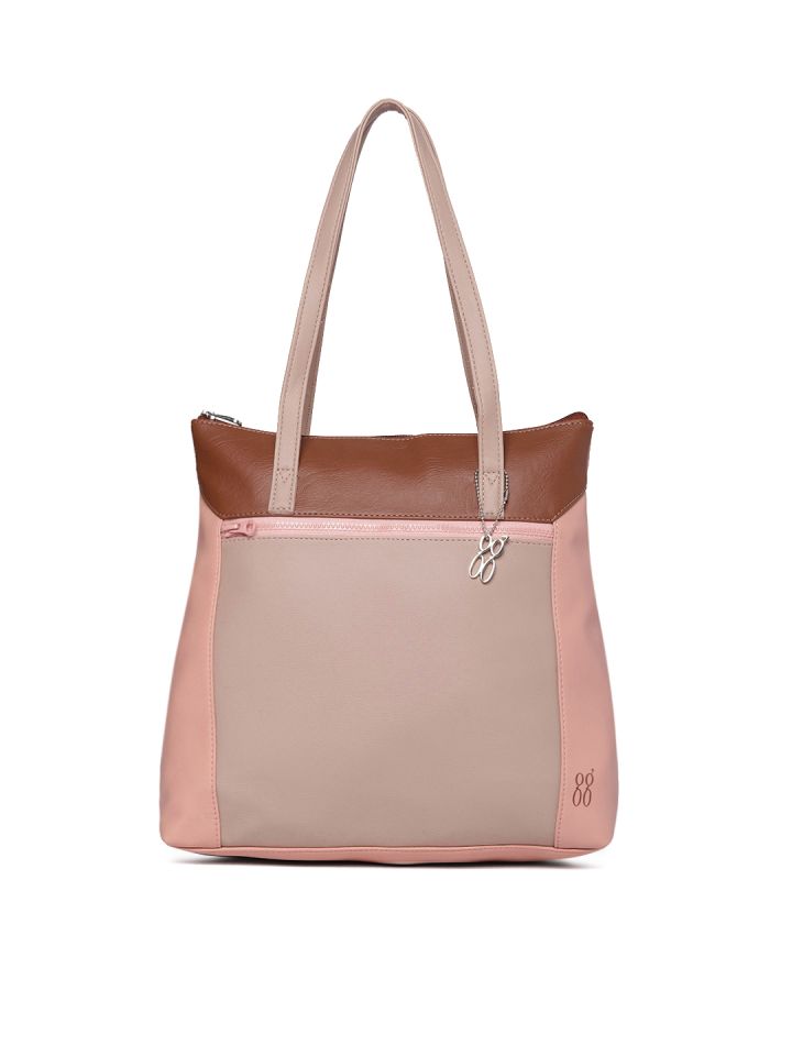 Baggit pink solid shoulder bag cheap
