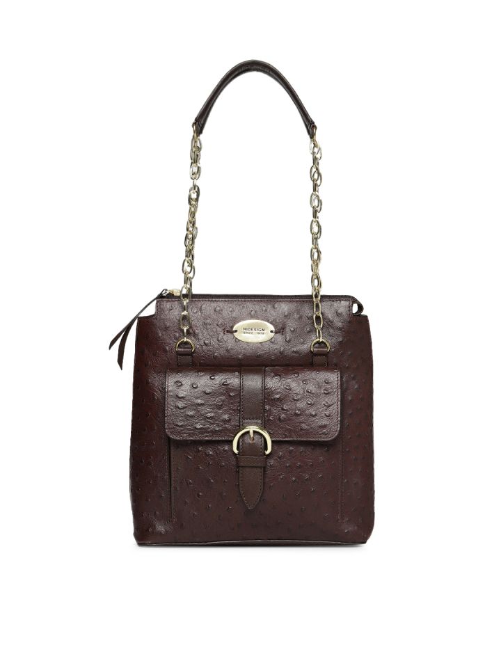 Buy Hidesign Brown ELIZA Croco Textured Leather Shoulder Bag