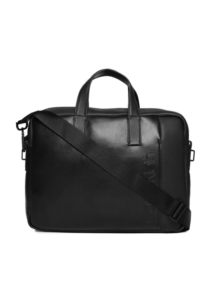 Buy Calvin Klein Men Black Solid Laptop Bag Laptop Bag for Men