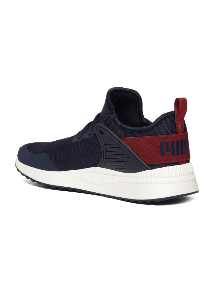 Puma Men Navy Blue Solid Pacer Next Cage Core Sneakers