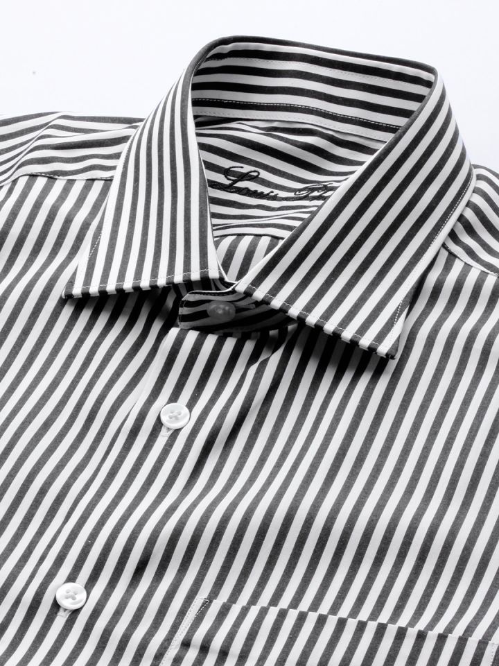Buy Louis Philippe Men's Striped Regular fit Polo (LPKPMRGBA53795_White  2XL) at