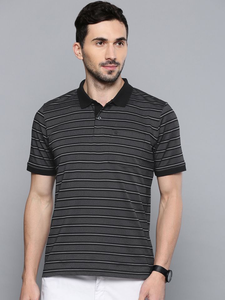 Buy Louis Philippe Striped Polo Collar T Shirt - Tshirts for Men