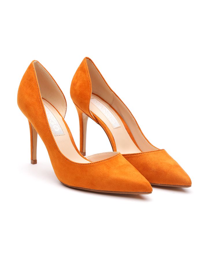 Orange pumps online heels