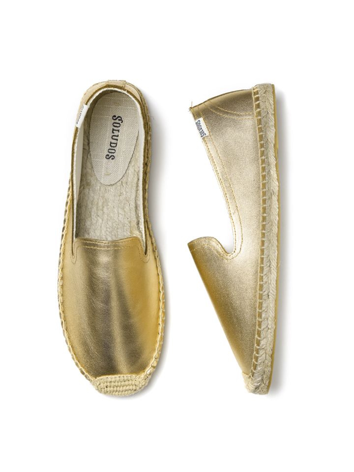 soludos gold espadrilles