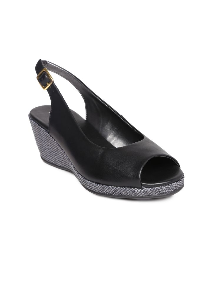 Aerosoles Women Black Leather Wedges