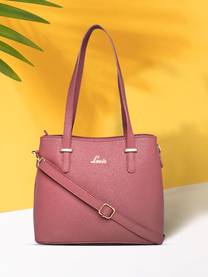 Lavie pink solid shoulder bag sales