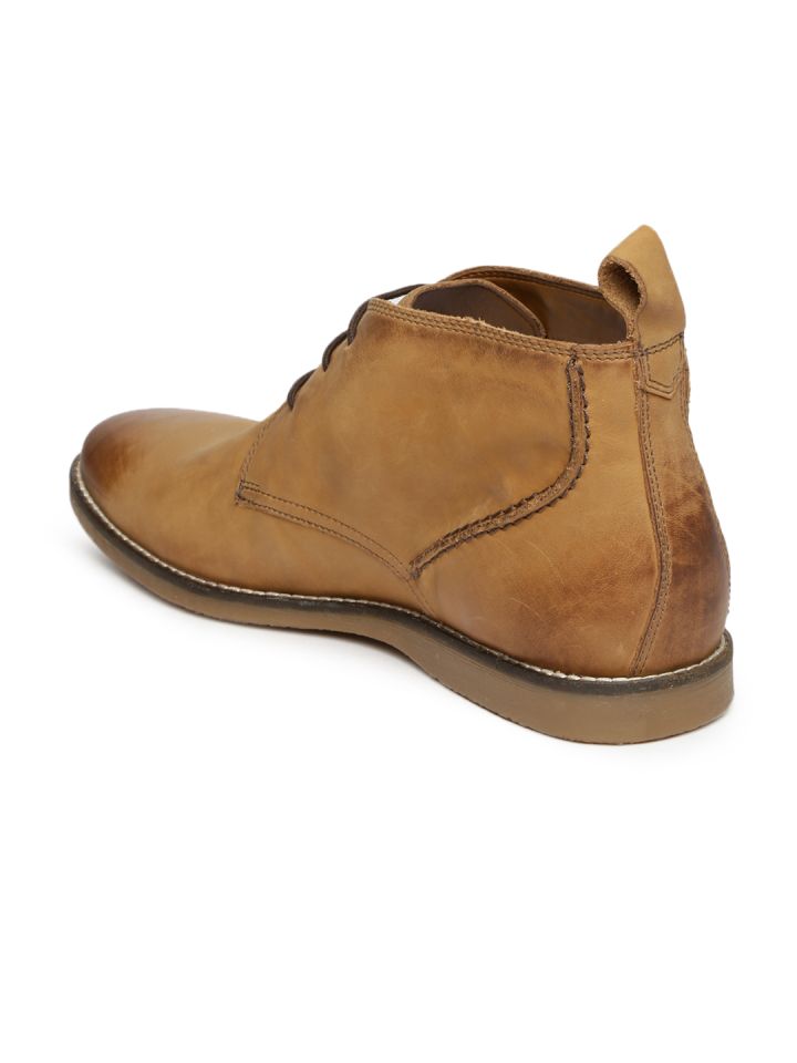 Ruosh Casual Men Brown Leather Boots