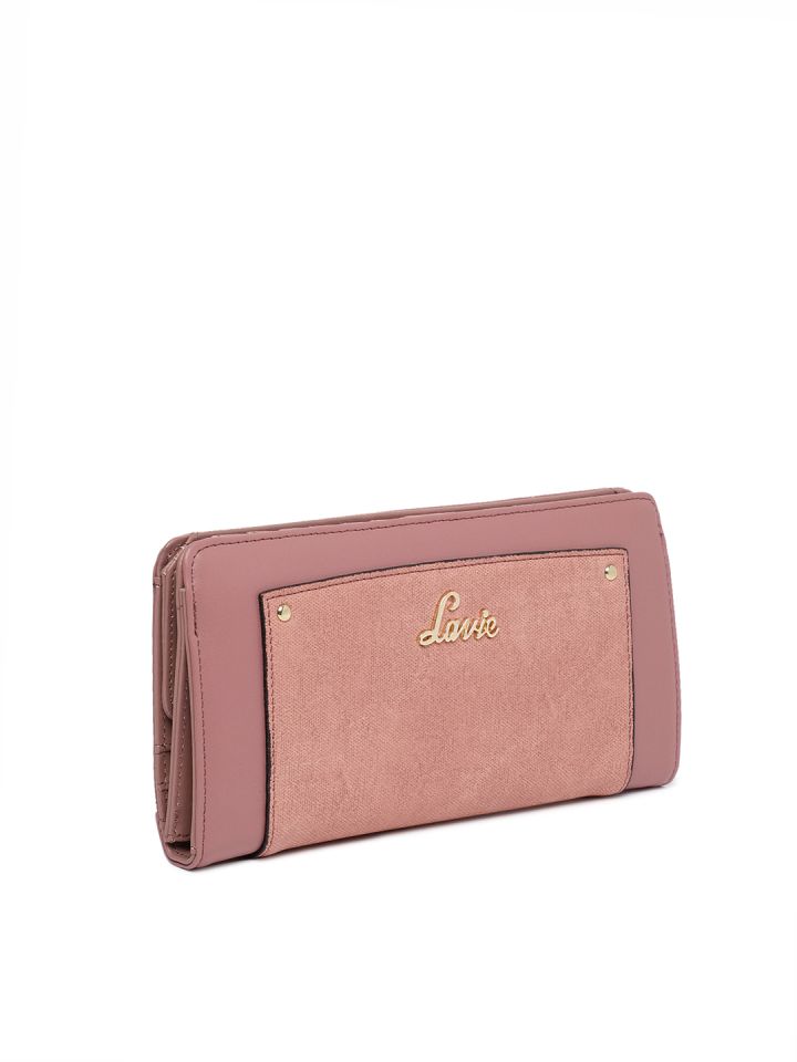 Buy Lavie Women Peach Coloured Pink Colourblocked Two Fold