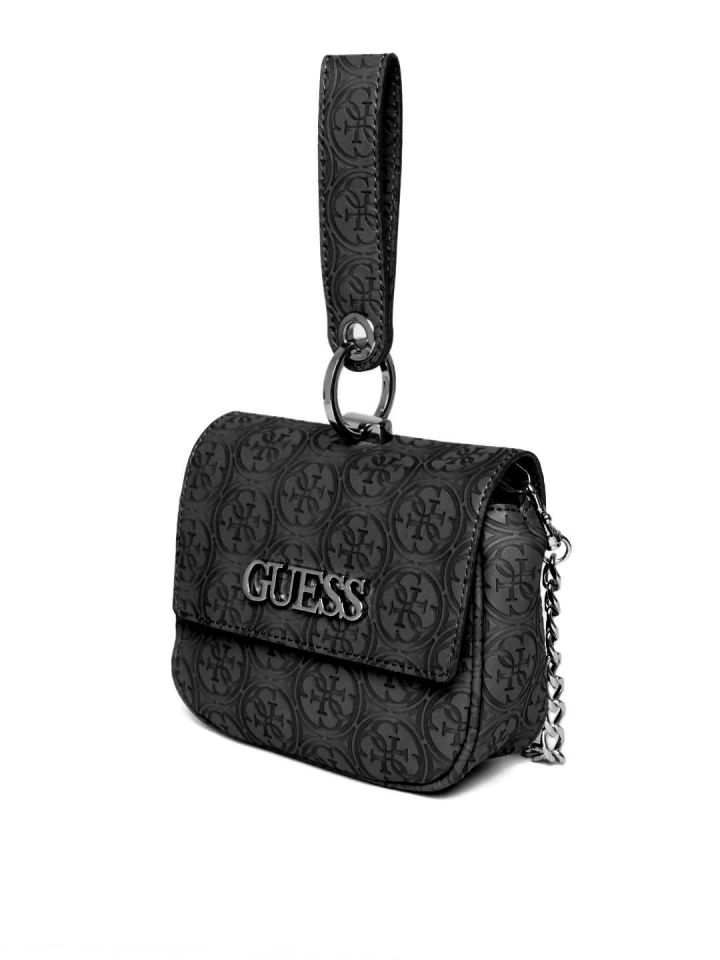 Buy GUESS Black Textured Handheld Bag Handbags for Women