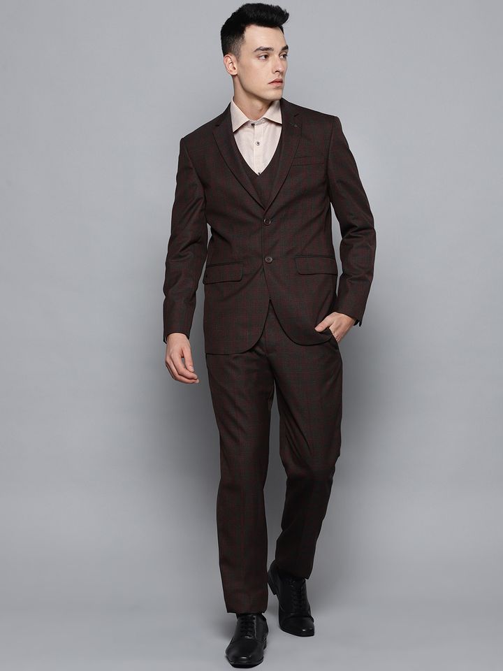 Buy Louis Philippe Men Brown \u0026 Maroon 