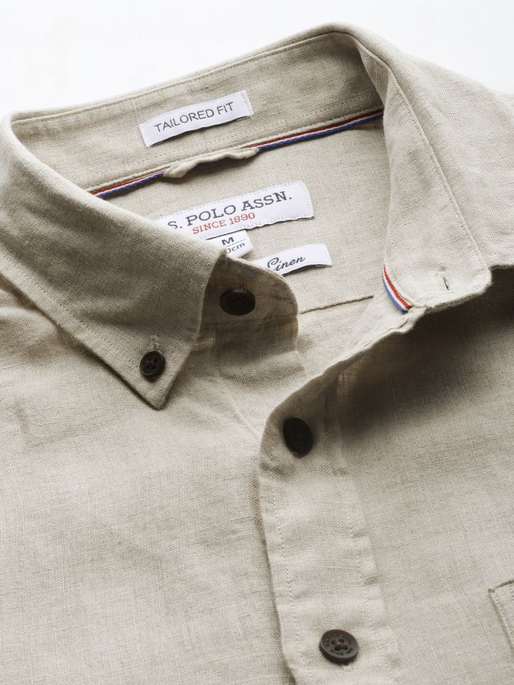 Us polo assn linen shirts clearance