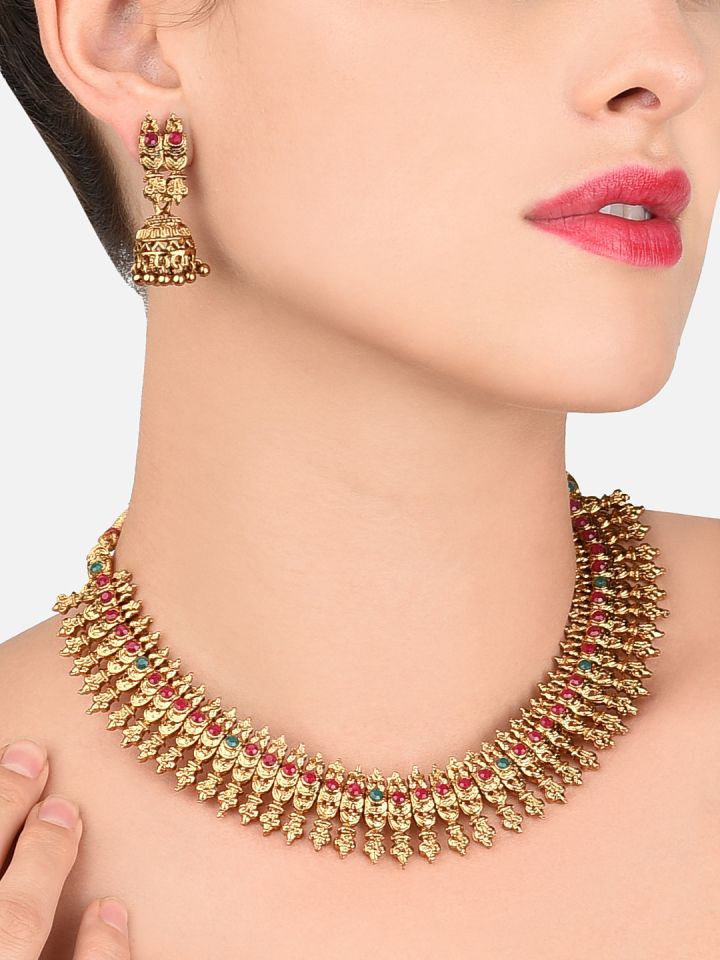 Temple jewellery clearance myntra