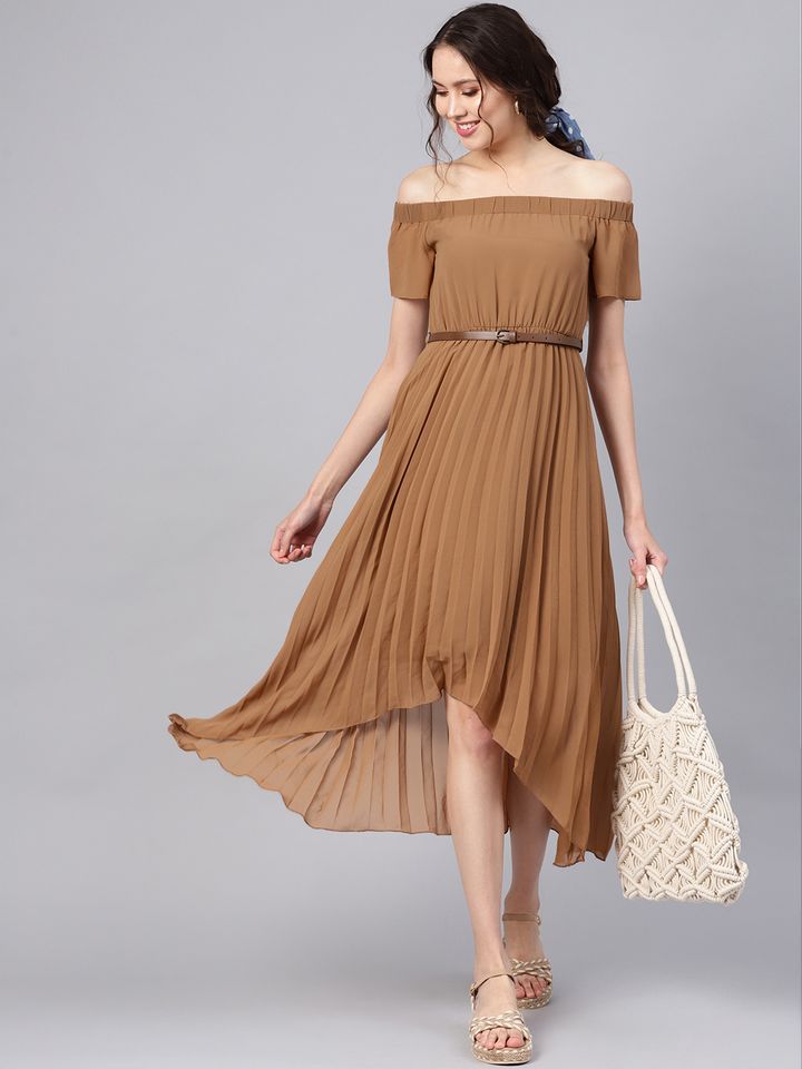 Brown a line dress Clearance