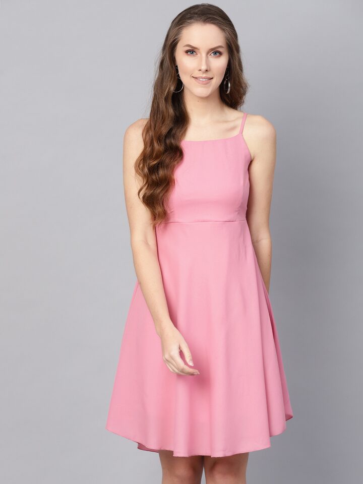 Pink Fit & Flare Dress