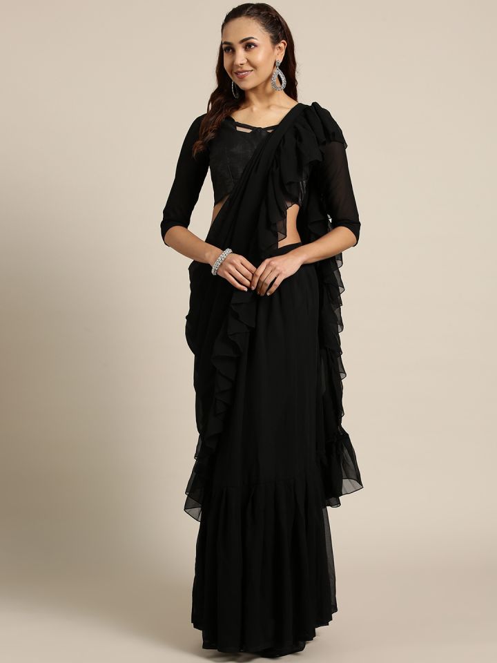 Myntra frill deals saree
